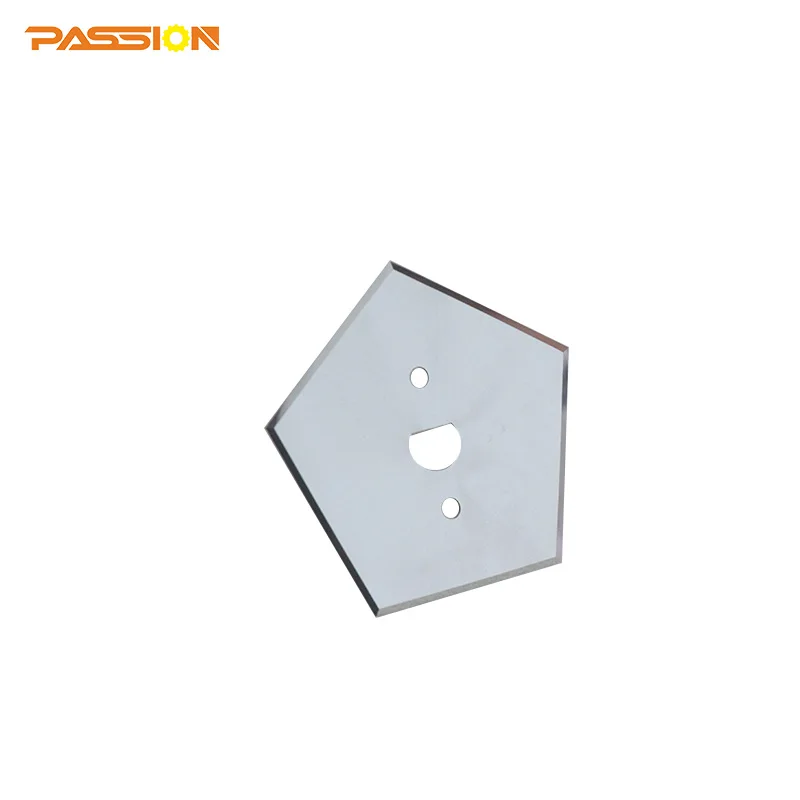 passion OEM/ODM hoja de corte carbide steel pentagonal tungsten blade knife for fiber cutting