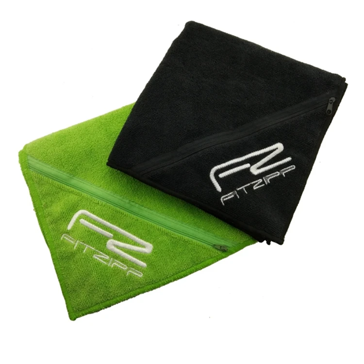 Bamboo Spa and Gym Towel Manufacturer With Zip and Bag Sweat Towel for Men