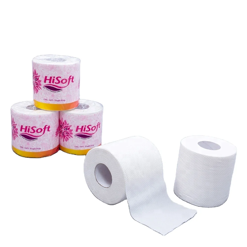 OEM Cheap price Printed wood pulp  recycled pulp 12 16 24 48 rolls packs mega packs toilet paper roll for home
