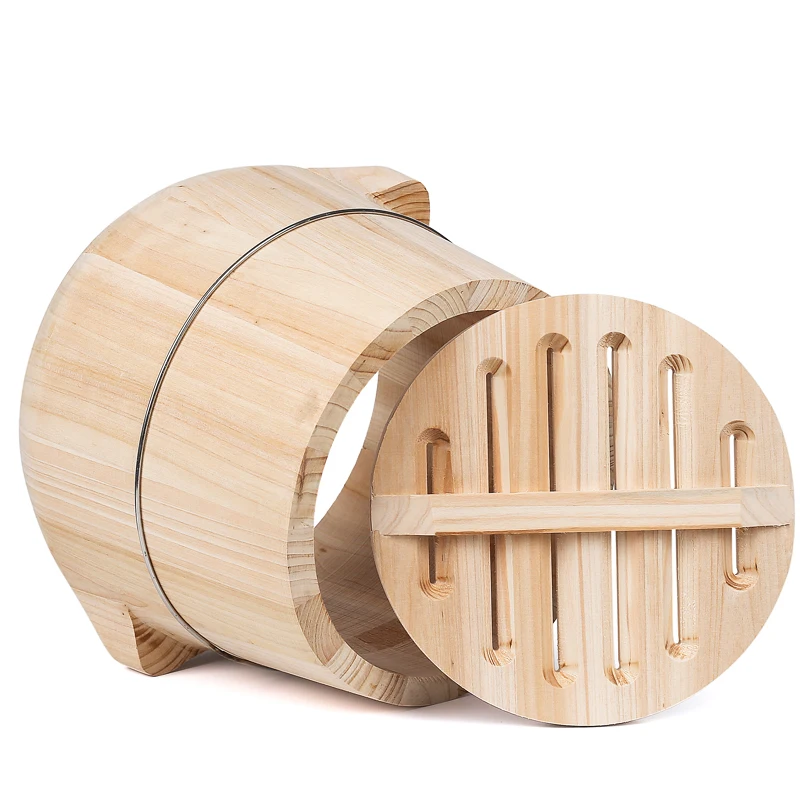 Manufacturers selling wholesale new style wooden bottom craft wooden steamer sushi rice consumer and commercial