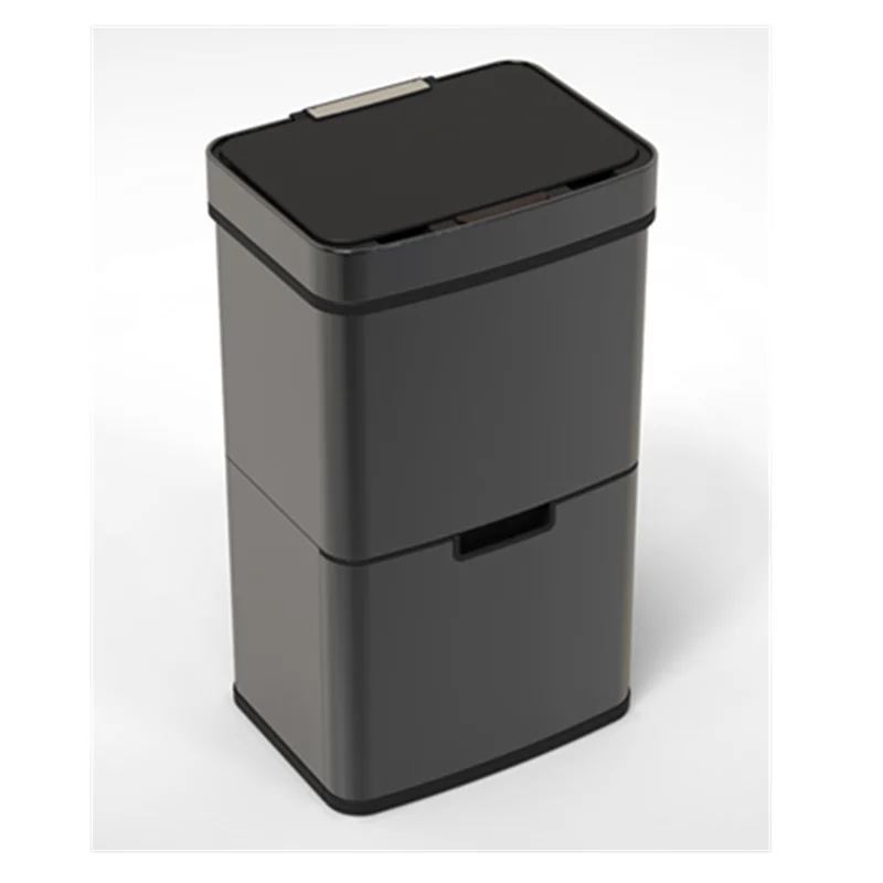 72L Recycling 3 Compartments Stainless Steel Sensor Bin Hands-Free Automatic Infra-Red Operation