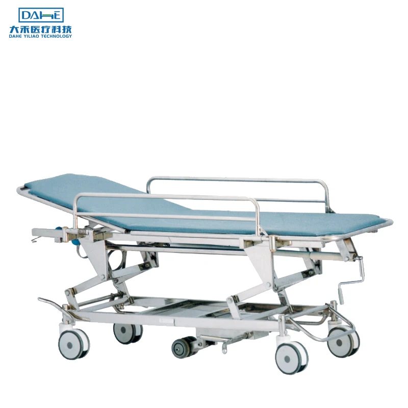 
YGM B12 Factory wholesale 304 stainless steel hospital medical Ambulance first aid stcheelstretoher patient transport trolley 