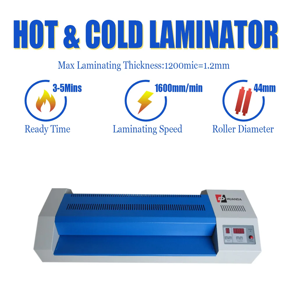Huanda HD-550 Lamination Machine A2 A4 Laminating Machines 550 mm A3 Cold Hot Laminator