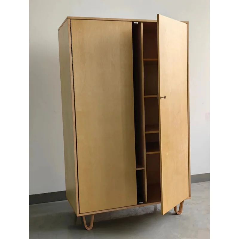 Modern Wooden Wardrobes in Wood Bedroom Wardrobe 2 doors and drawers mirror Wardrobes Closet Armoire Bedroom Furniture