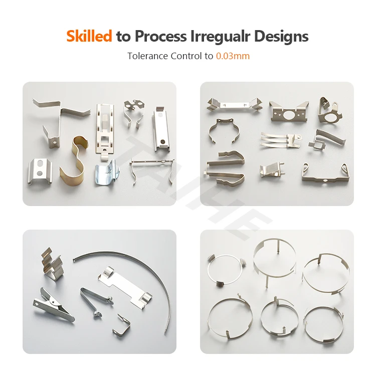 Пользовательские прецизионные металлические штамповочные части из нержавеющей стали плоские листовые Пружинные зажимы
