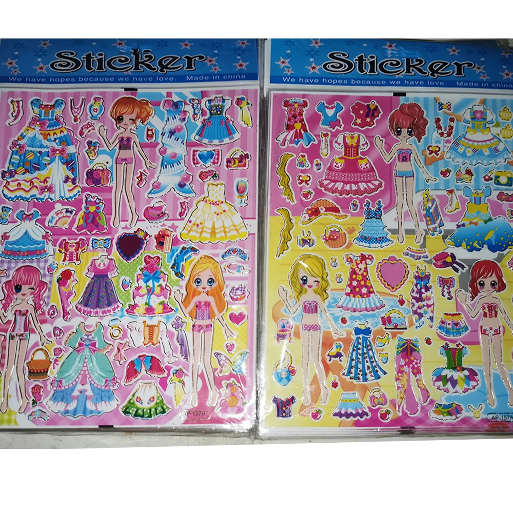 100Pcs Boys and Girls Dress Up Stickers Water Bottle Skateboard Luggage Waterproof Promotional Stickers