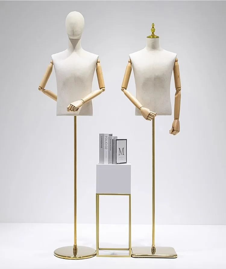 Half Body Fabric Dummy Mannequin For Clothing Male