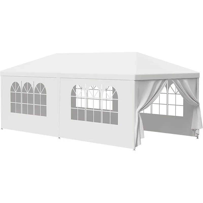 PoeticExist Outdoor Wedding Party Tent Intubation Rain Canopy  Trade Show PE Canopy Includes Side Wall
