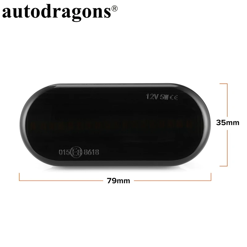  Autodragon яркий дымчатый динамический поворотный фонарь светодиодный боковой маркер для Polo Golf 3
