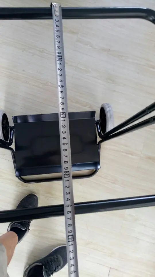 waste bag holder trolley cart with 2 wheels garbage rubbish bin foot operated trash waste bag holder