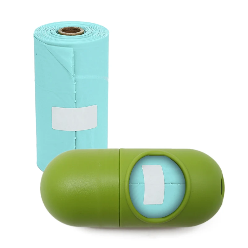 8 Rolls Pack Pet Biodegradable Corn Starch Fully Compostable Disposable Poo Bag Dog Poop Bag