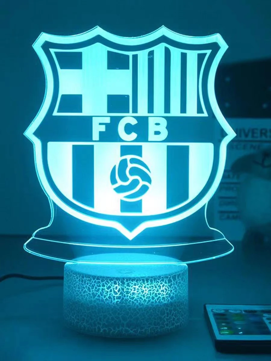 Football club 3d night light for real madrid live pool 7color night light