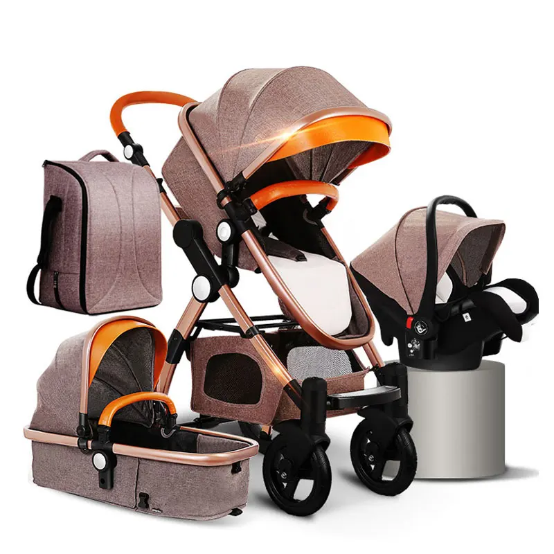 European 3 In 1 Baby Buggy, Buy Luxury Foldable Baby Carriage, 2022 New Easy Control Baby Stroller Pram/