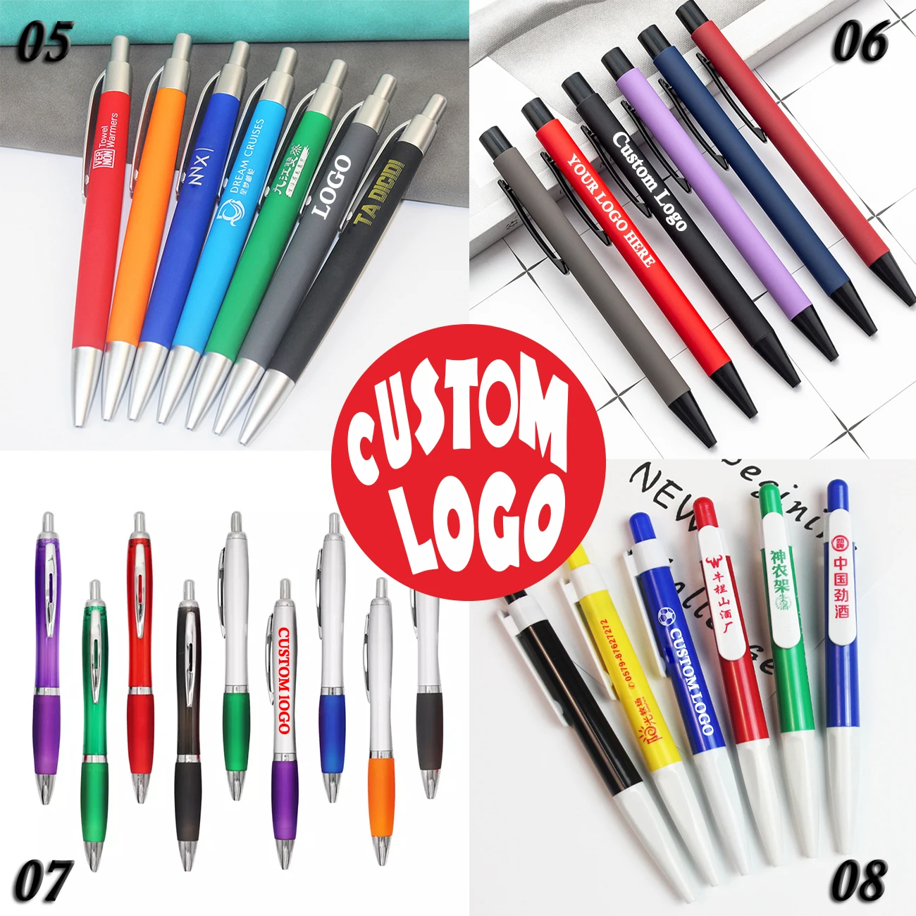 Custom Metal Custom Ballpoint Pen Custom Branded Ballpoint Pen With Blue Ink Weave Classic Promotional Business Metal Ball Pen