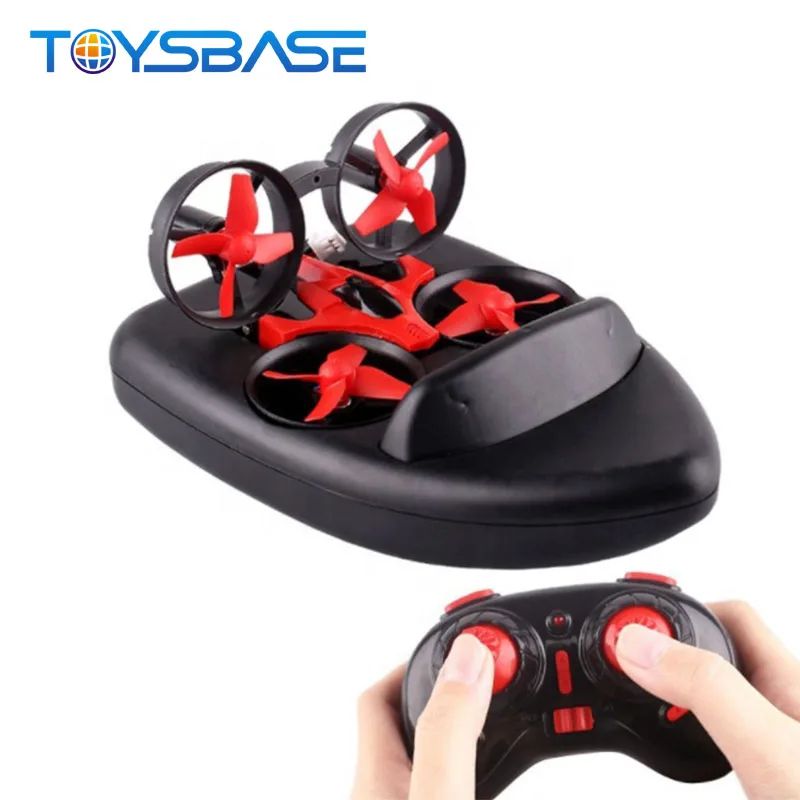 Air Land Water Dron 2.4G 3 in 1 RC Vehicle Flying Drone Driving Boat Quadcopter Model Toys Drony