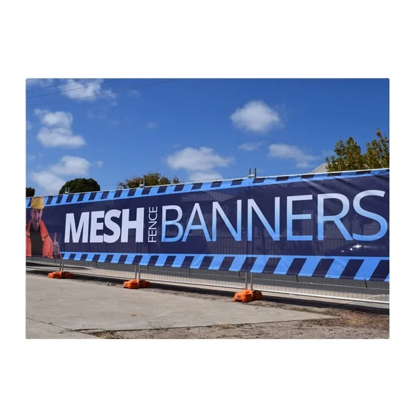 Outdoor custom digital printing UV resistance waterproof advertising polyester fabric pvc vinyl mesh fence fabric banner
