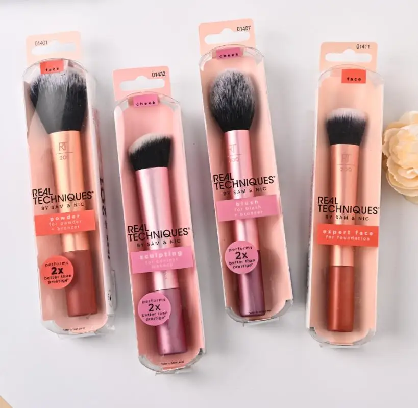 HZM 1/3/4 Pieces Pinceaux Brochash de maquillaj profesional Custom logo make brushes and sponge sets