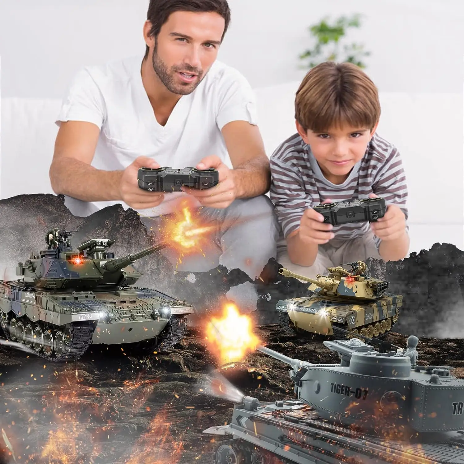 Лидер продаж 1:18 имитационная модель танка игрушки 2 4 г перезаряжаемый 15 каналов электрический пульт дистанционного управления водяной Радиоуправляемый Военный танк