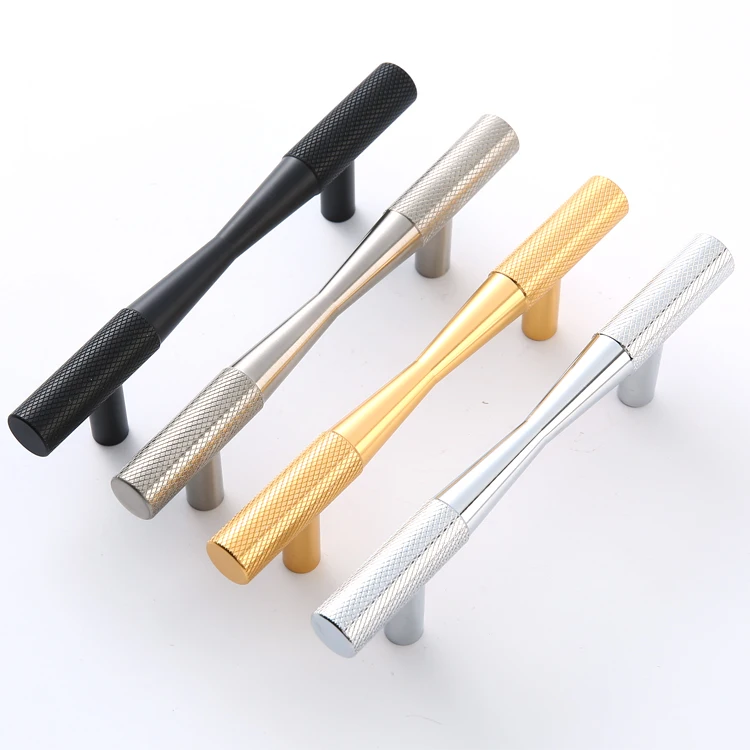 Aluminum black pull handle Drawer pull handle Closet door handle Foreign trade wholesale