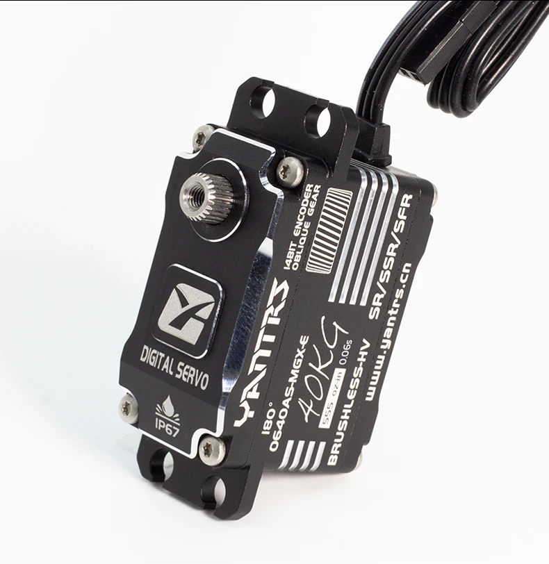 YANTRS Heat Sink Case Waterproof 8.4HV 40KG 0.06S High Torque Low Profile Programmable Smart  RC Servo for Winch RC Car Boat Etc