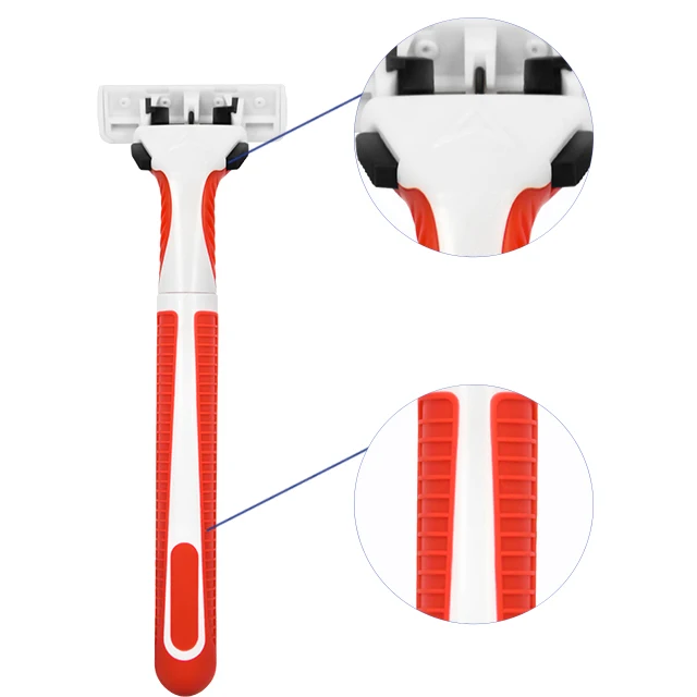 HW-B371DL high quality Stainless steel sharp blade triple 3 three blade disposable shaving razor