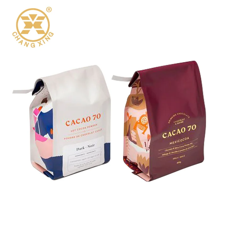 Plastic Packaging Bag For Coffee Bean Valve Food Grade Aluminum Coffee Bags Stand Up Zipper Matt Coffee Bag Flat Bottom