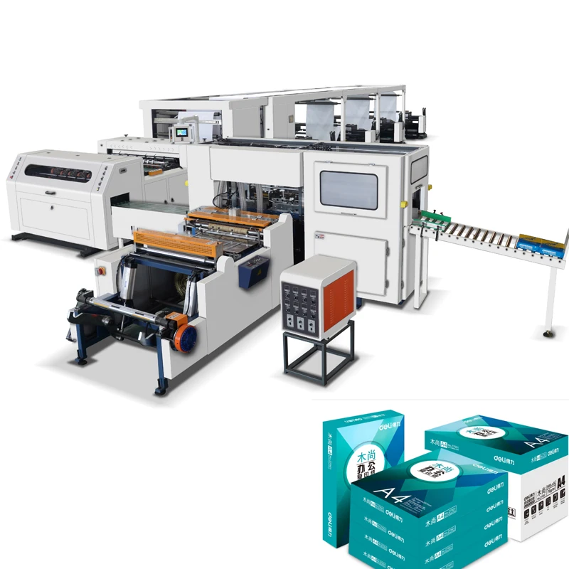 Automatic A4 Paper Cutting Machine And Packing Machine A3 A4 A5 Size Paper Roll To Sheet Cutting Machine With Economic Price