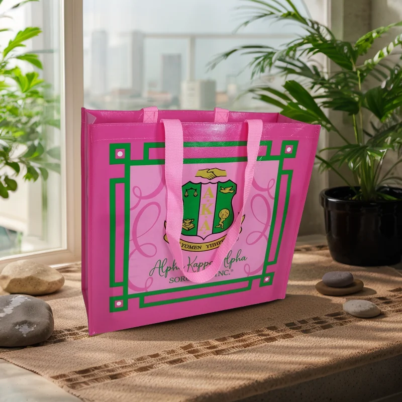 full printing promotional laminated nonwoven grocery shopping bag