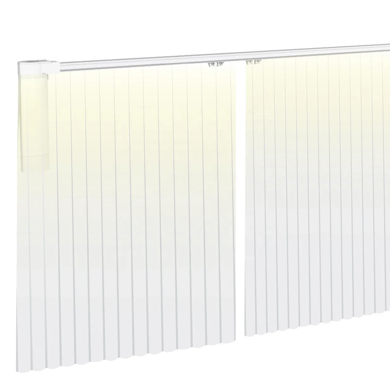 POYAL Custom Length Aluminum Electric Guide rail  Tuya Smart Ceiling Curtain Track with LED Lights