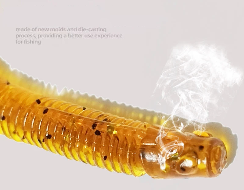 New PVC soft bait single tail soft worm lure 50mm 70mm Artificial TPE soft fishing lures Worm Lure