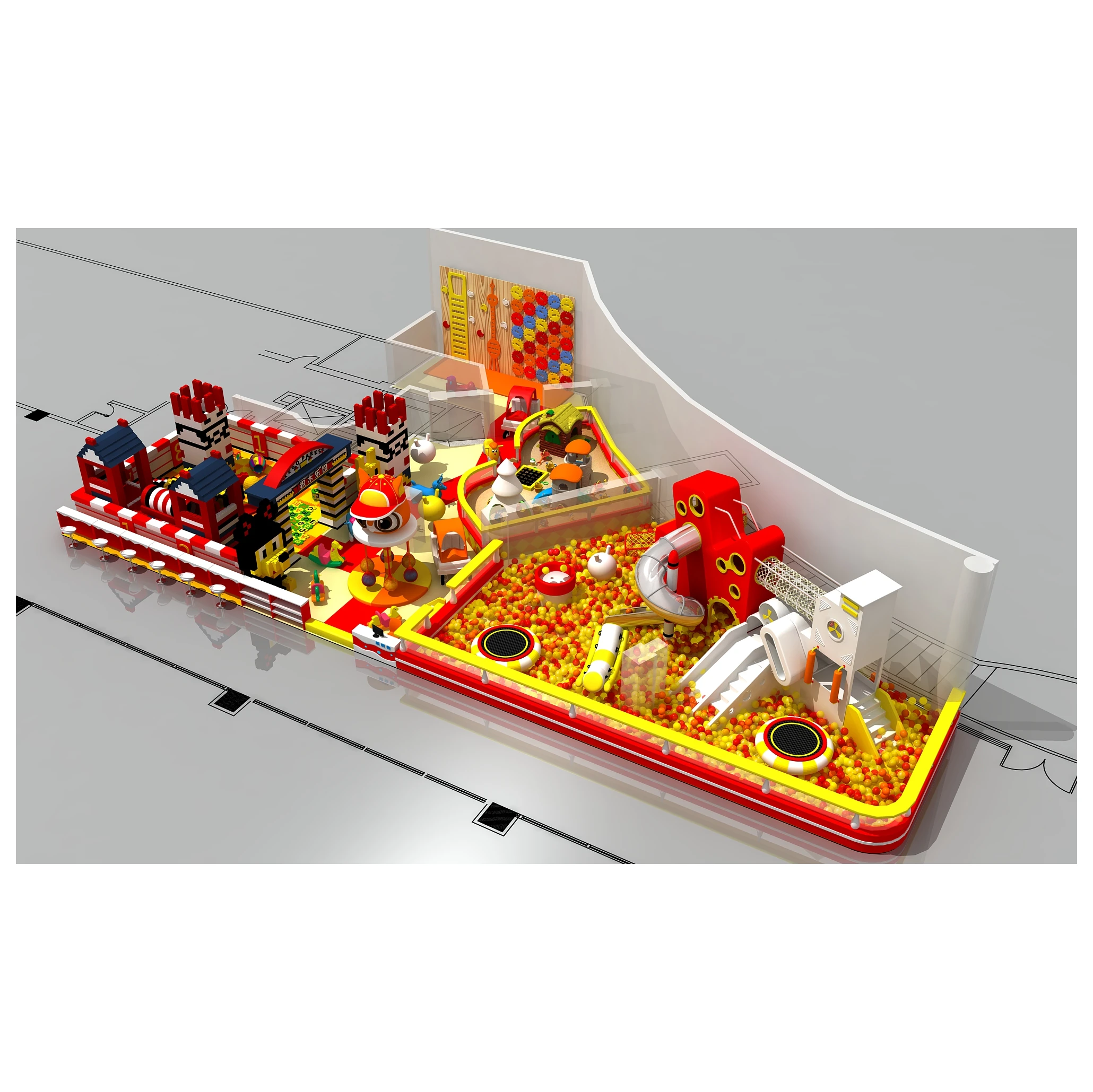 Maidele Adult Toddler Children Home Soft Play Colorful Modern Soft Comfortable Park Amusement Indoor Playground for Toddler