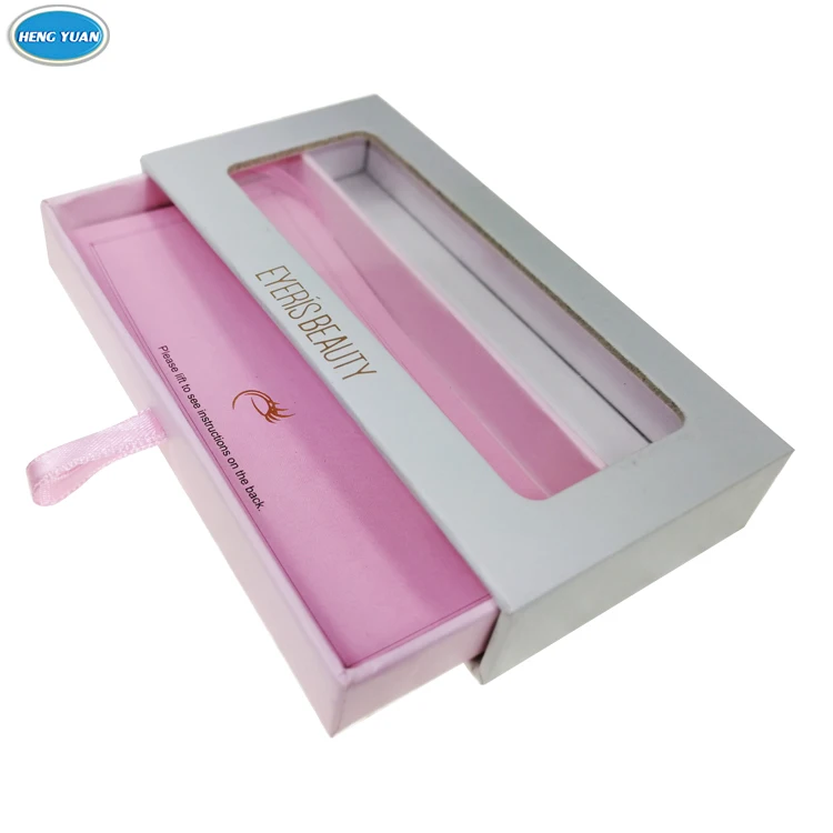 High quality paper cardboard drawer lash boxes/drawer box packaging with magnet flap and customized printing