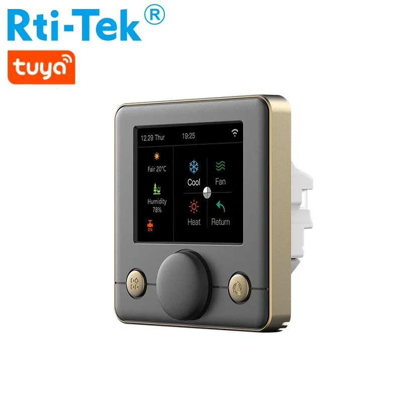 Термостат FCU RS485 Modbus Wi-Fi Умный вентилятор катушка IPS TFT ЖК-экран термостат регулятор температуры
