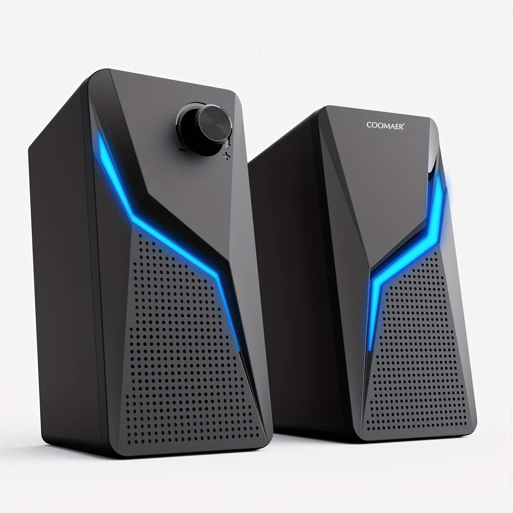 Rgb Desktop Speakers 2.0ch Stereo Pc Computer Gaming USB Powered RGB Wired 2.0 Stereo Gaming PC Speaker