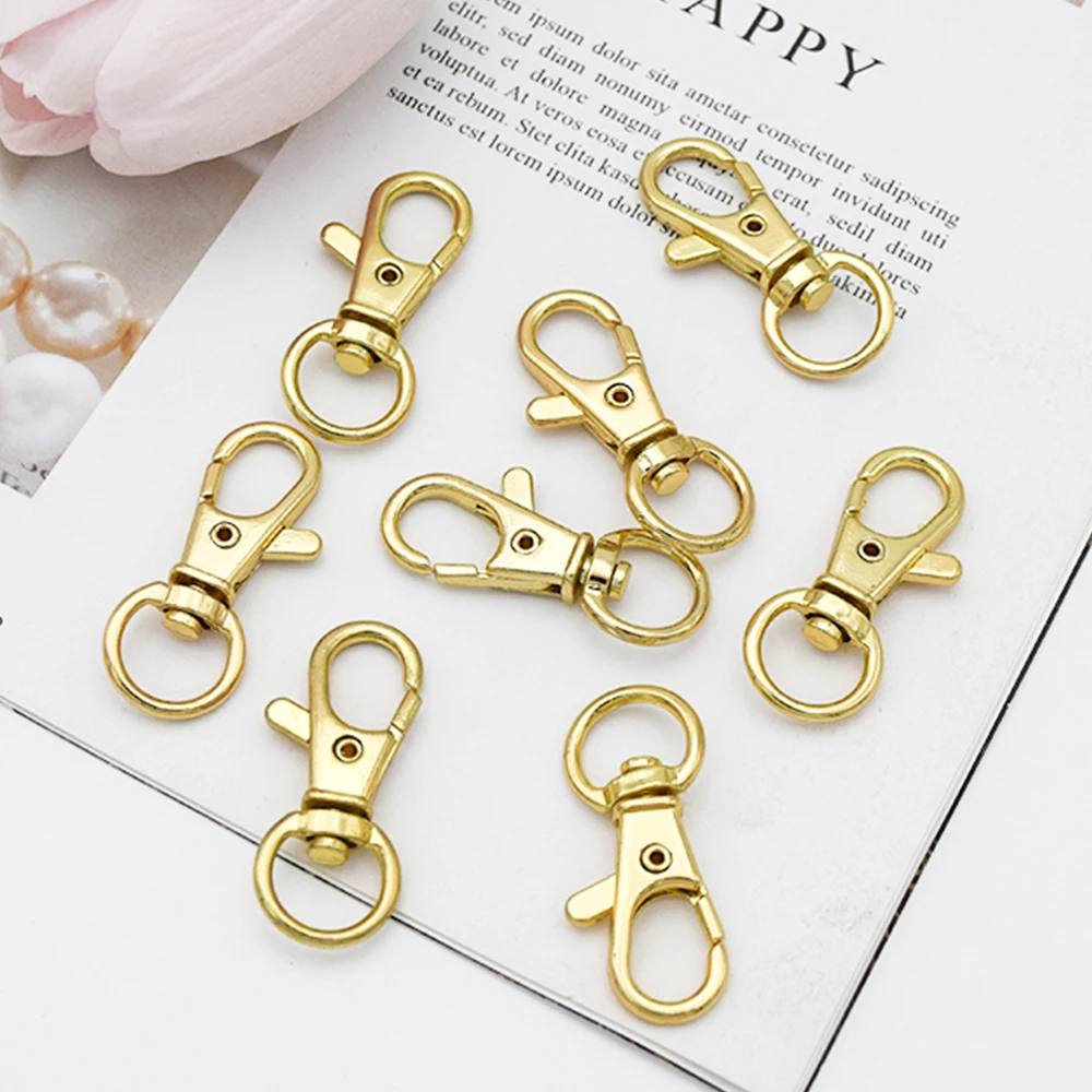 Customized Small Lobster Clasp Bag Buckle Hook Hardware Accessories Metal Swivel Dog Collar with Spring Hook