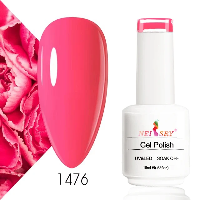 Neiss Hot Selling Shiny Lridescent 15ml Ceramic Colorful Bottle uv nail polish retractable gel pen rubber base gel nail polish