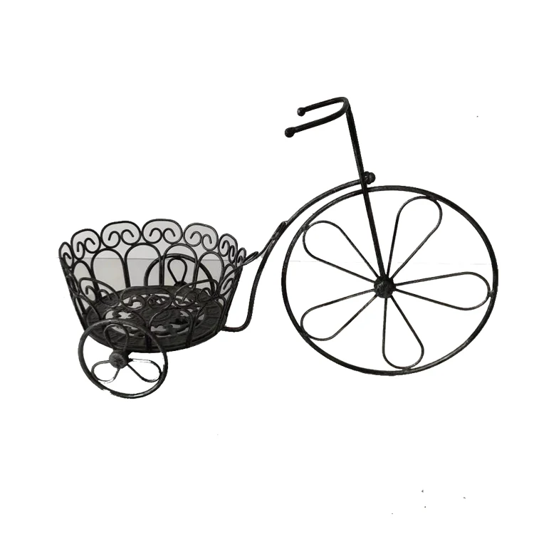 Уличная садовая металлическая подставка для растений с велосипедной формой, подставка для цветочных горшков, держатель для украшения сада