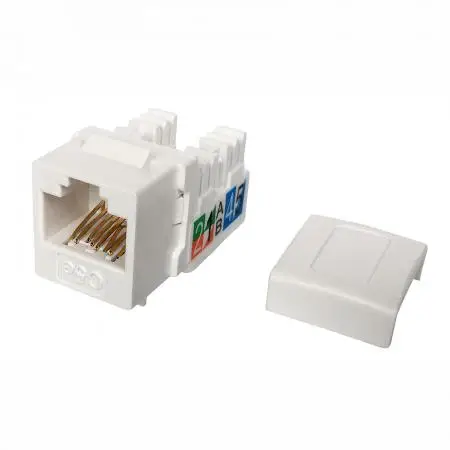 
Network Coupler Ethernet Wall Jack White unshielded Keystone Jack Cat 5e 