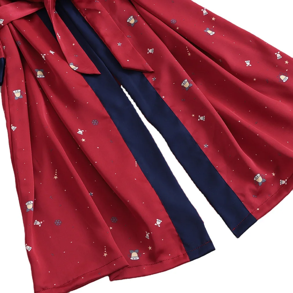 Christmas Pyjamas Satin Designer Sleepwear Vendors Christmas Pajamas Family Robe Pijama Dama High Quality Satin Sleepwear V-neck