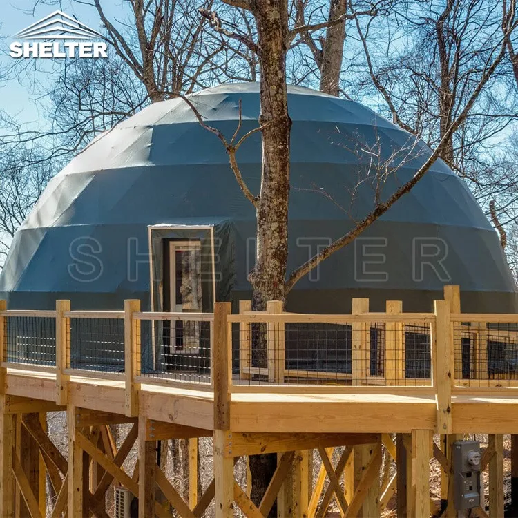 Prefabricated  PVC House Dome Hotel Tent for Sale Dome House and Glamping geodomes Geodesic Dome