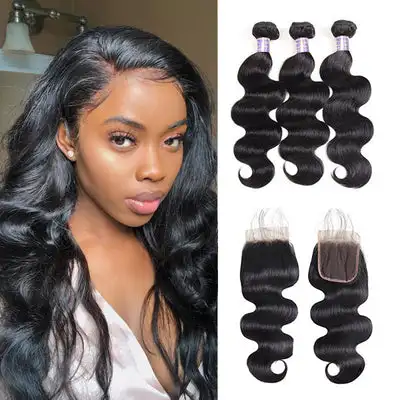 Natural Color Black 10-40 inch Brazilian Virgin Remy Human Hair Loose Wave Yaki Straight Deep Curly Body Wave 3 Bundles