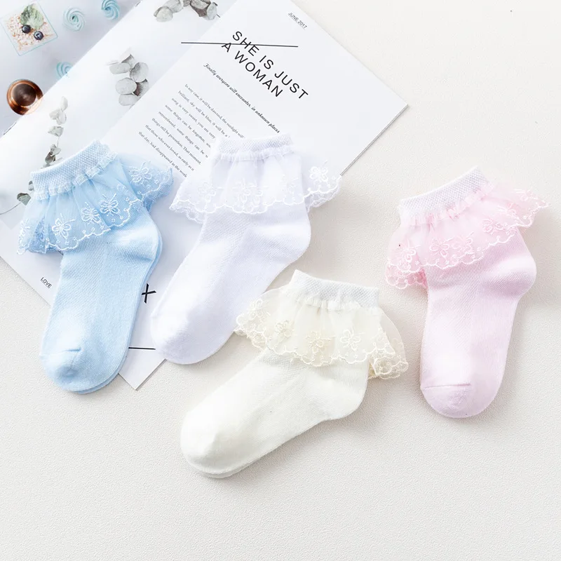 Princess Girls Thin Socks Summer Mesh Baby Socks Children Lace Socks