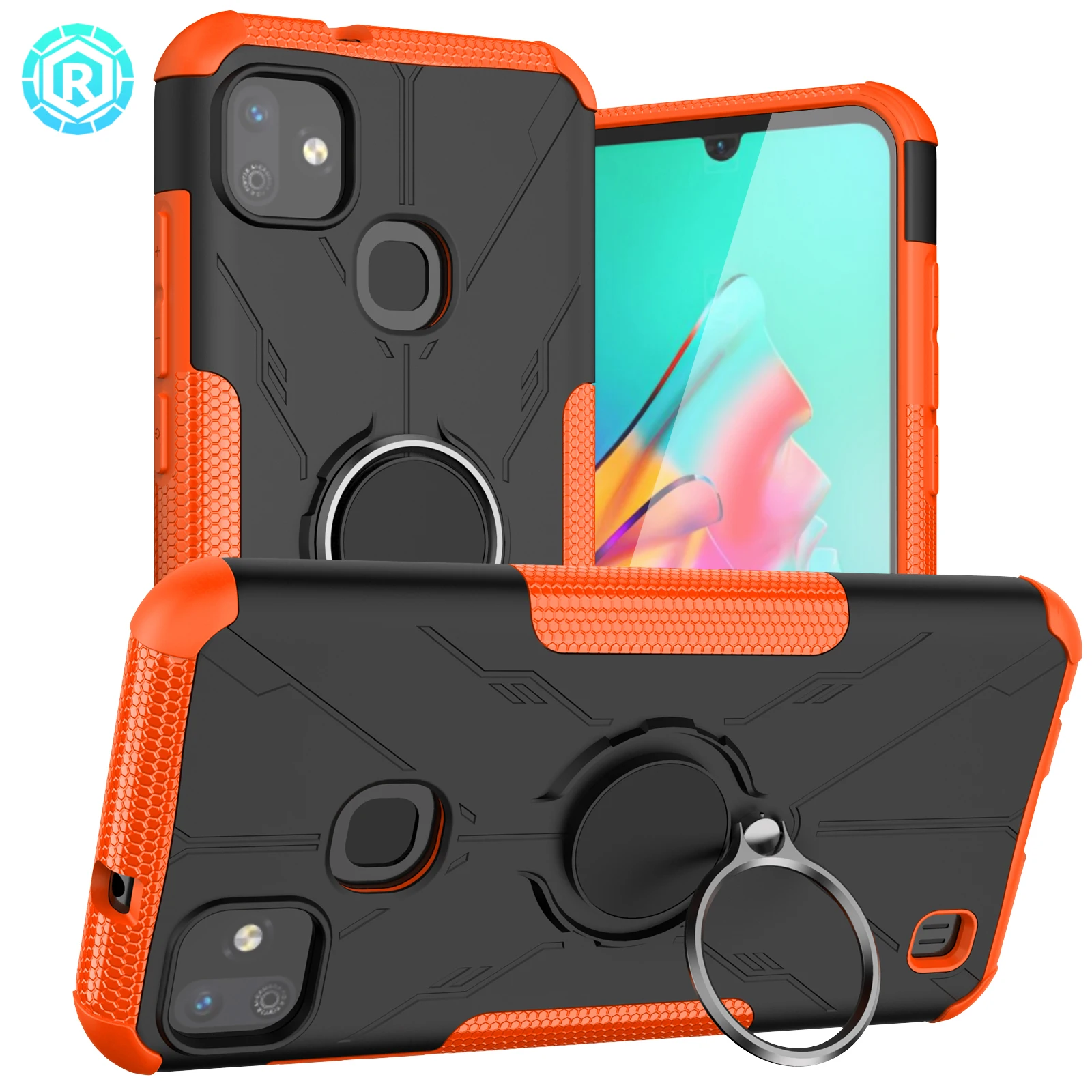 Magnetic TPU phone case Oem/Odm Bumper Rugged PC Cellphone Case For Infinix Smart HD 2021 With Ring Kickstand