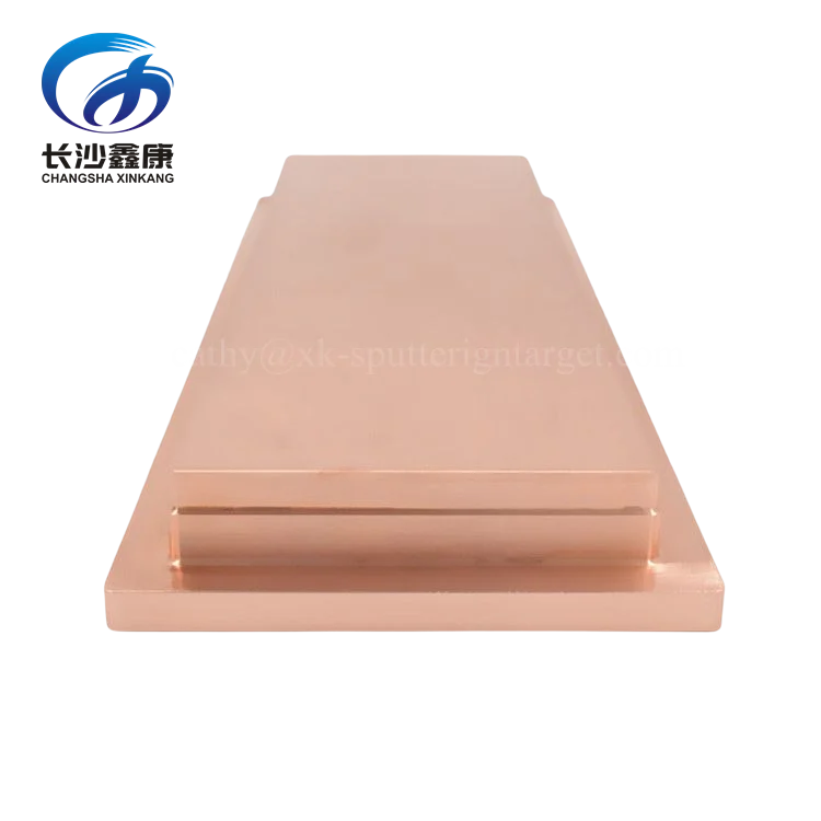 Copper Target 99.9999% Pure Metal Copper Cu OFHC Backing Plate for Semiconductor