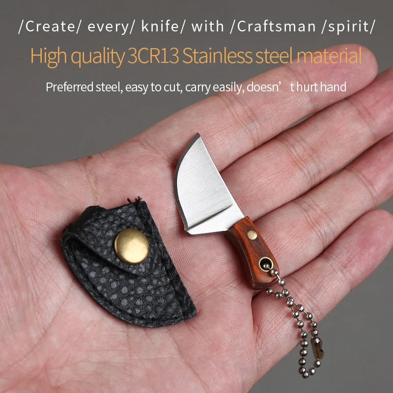 Wholesale Hot Sale Wholesale Mult-mini Cleaver Small Kitchen Knife Key Chain Knife Hunting Knife DAMASCUS Steel Stainless Steel