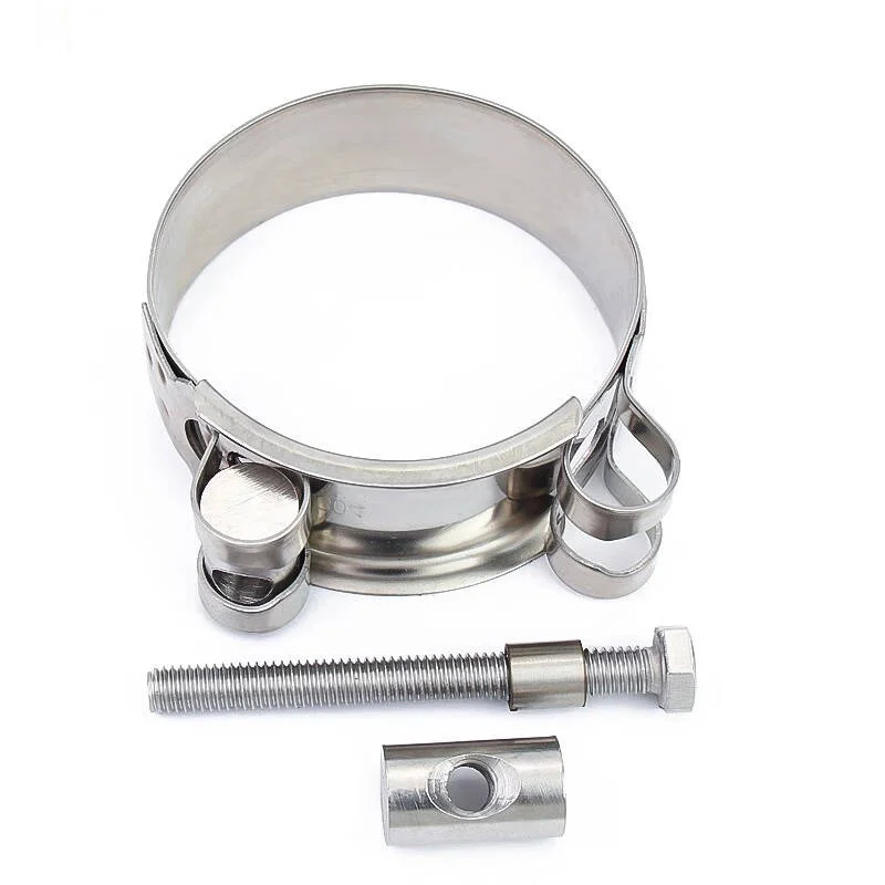 Adjustable Stainless Steel T Bolt Hose Clamp T-bolt Clamps For Hydraulic Silicone Hose Heavy Duty Single Bolt Hose Clamp