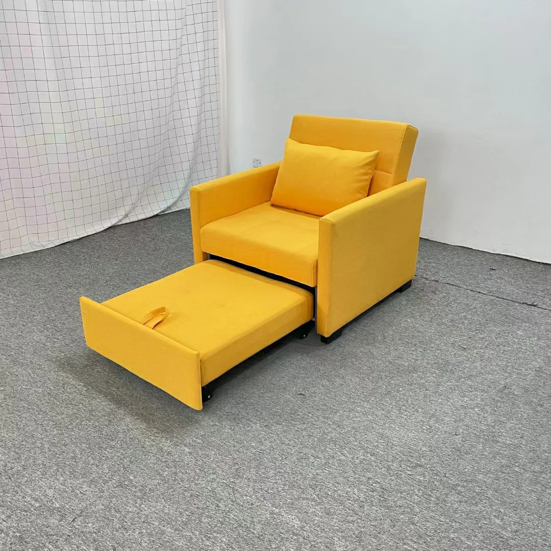 Modern Lving Room Hotel Cum Smart Couch Sofas Furniture Fabric Foldable Single Sofa Pull Out Transformer Folding Sofa Bed