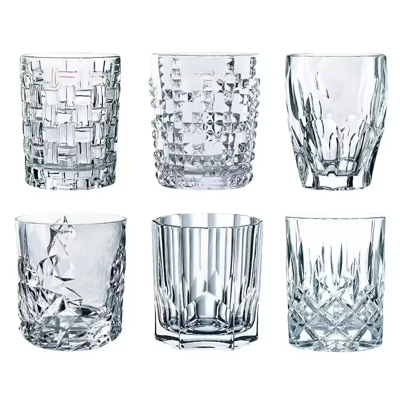 Engraved Whisky tumbler Crystal Glass Ocean Tumbler lead Free Gorgeous Engraved Luxury Gift Bourbon Glass