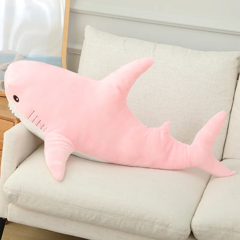 Giant Shark Plush Toys Soft Marine Organism Blue Shark Stuffed Animal Toy Funny Sleeping Pillow Cushion Aquarium Gift For Kids