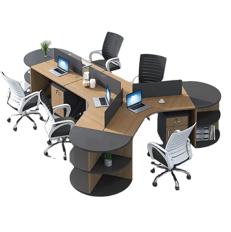 CBD office building company office staff desk 2/3/6 staff computer desk workstation office partition desk combination